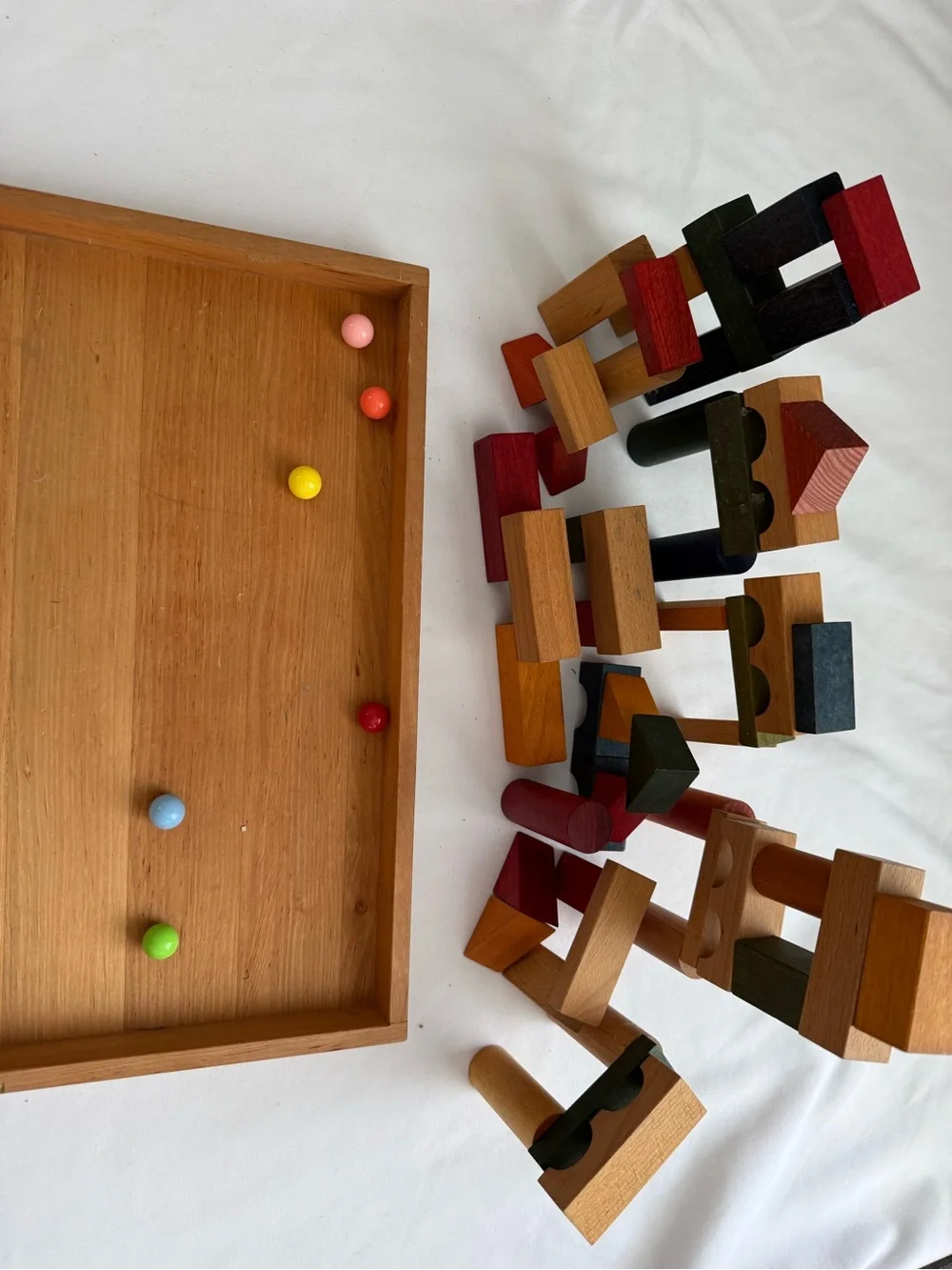 Wooden Colorful Stacking Blocks Set for Kids